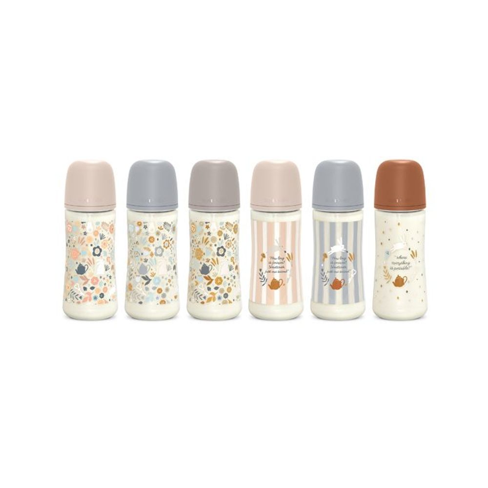 Suavinex SUAVINEX | Kojenecká láhev WONDERLAND 360ml FYZIOL PRŮTOK L