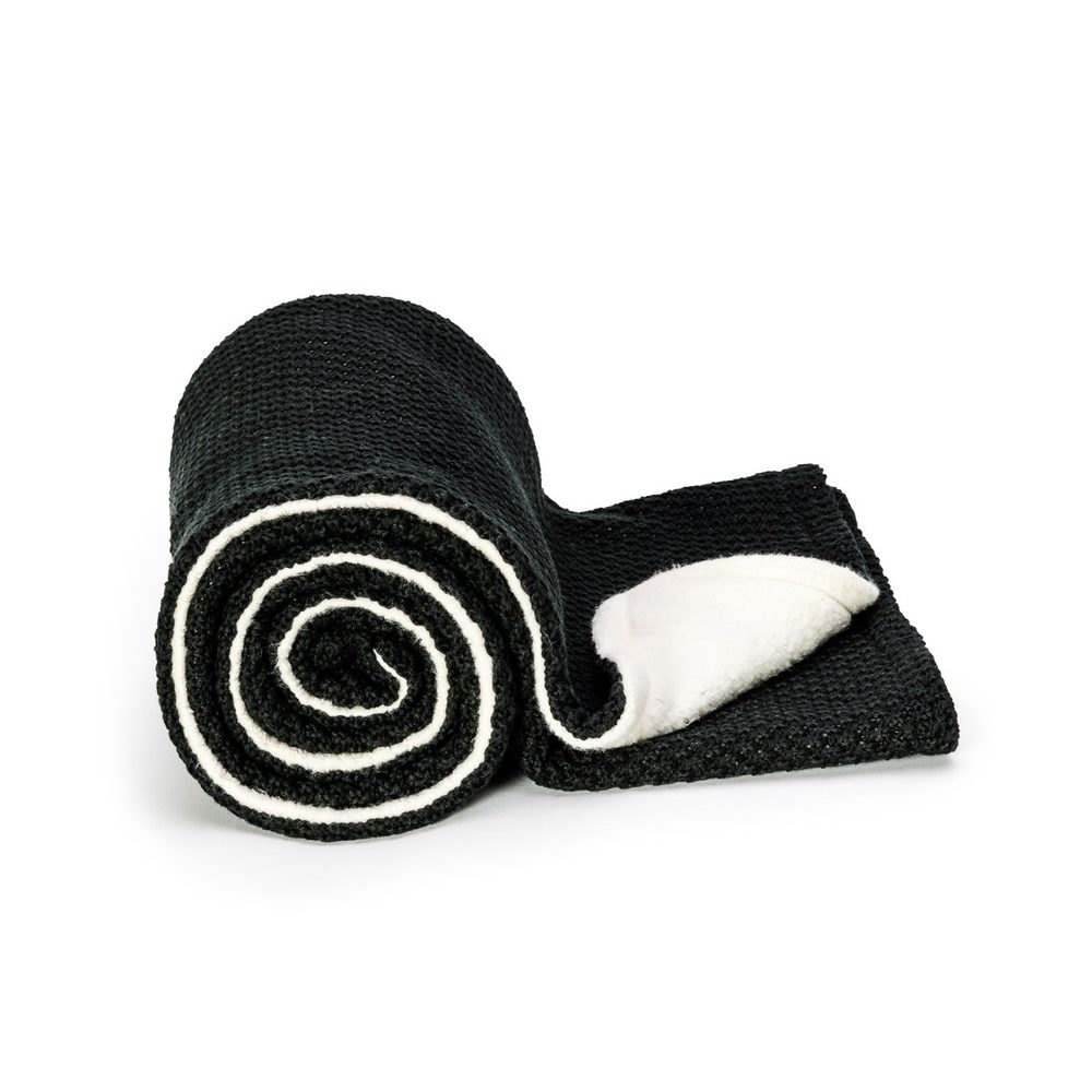Levně ESECO Pletená deka WARM 80x100cm - black