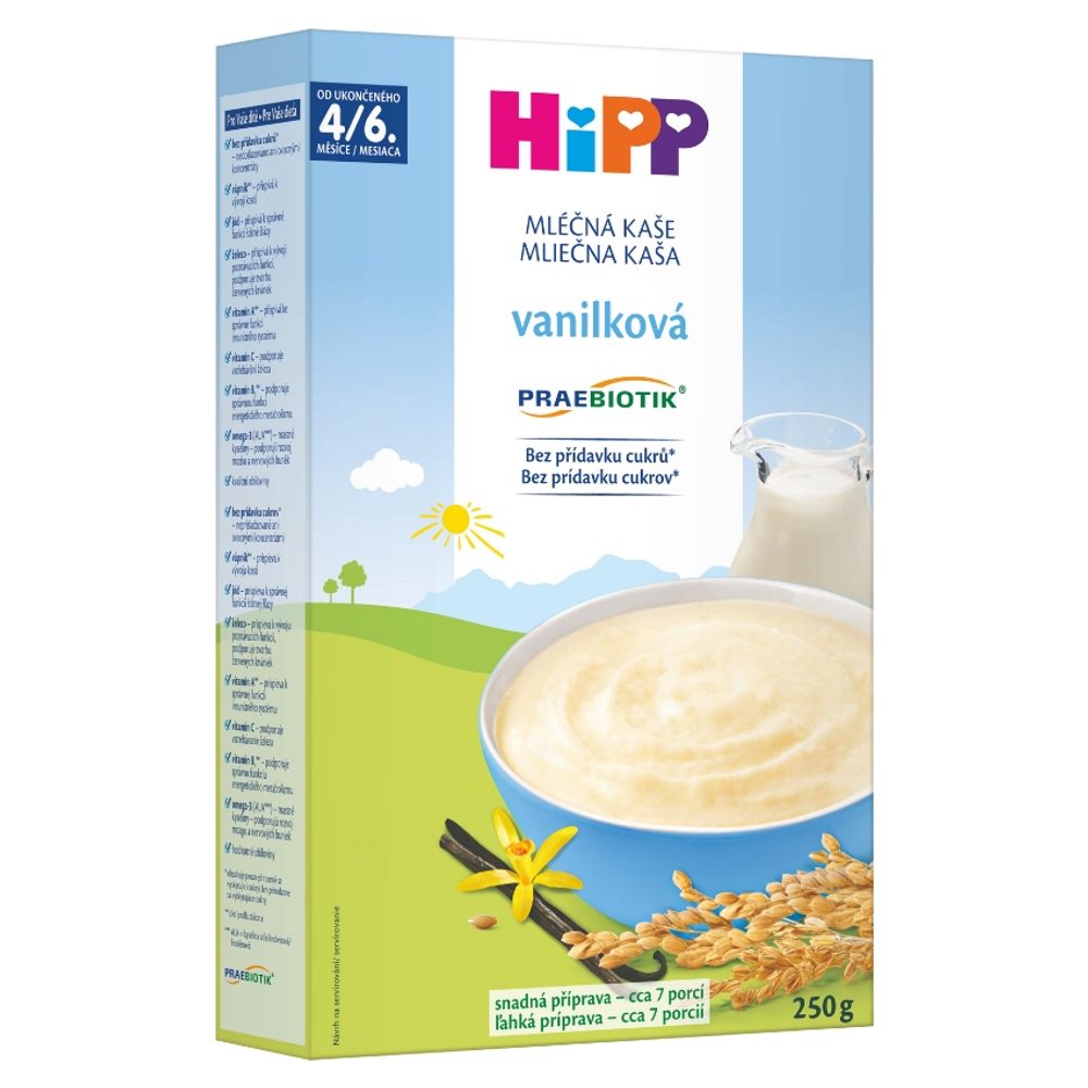 HiPP Mléčná první kaše vanilková PRAEBIOTIK 250g - EXPIRACE 31.7.2026