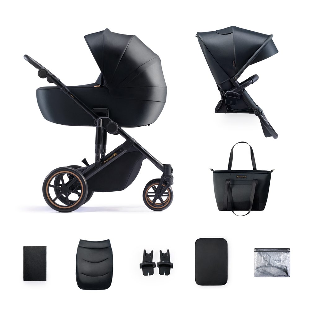 KINDERKRAFT Kočárek kombinovaný 3v1 Prime 2 Beige - KINDERKRAFT Kočárek kombinovaný 3v1 Prime 2 Black