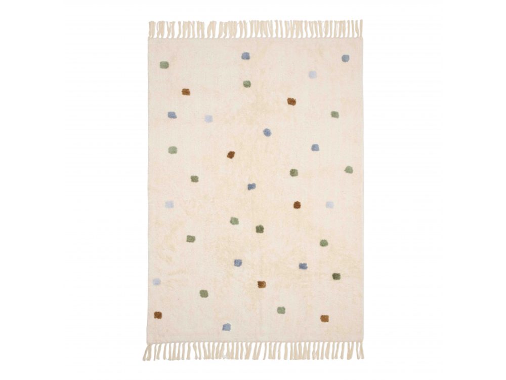 Little Dutch Koberec puntíky Blue 120x170 cm