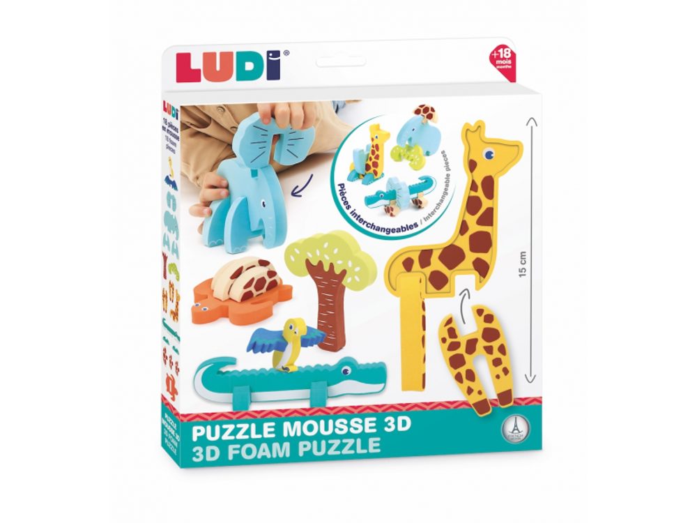 Ludi Puzzle pěnové 3D Zvířátka (obrázek 7)