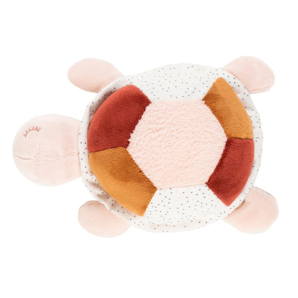 NATTOU Hračka plyšová želva Lapidou 4 aktivity 19 cm Caramel - NATTOU Hračka plyšová želva Lapidou 4 aktivity 19 cm Pink