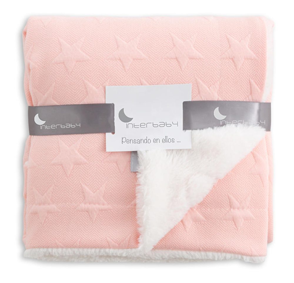 Interbaby DEKA HVĚZDIČKY & BERÁNEK 80x110 RŮŽOVÁ