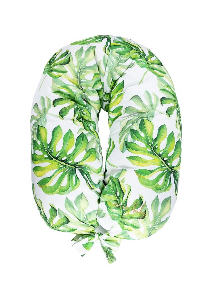 enie baby Kojící polštář SATINE tropical leaves z paměťové pěny