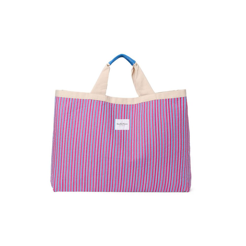 Studio Noos Poplin BEACH BAG plážová taška Rasberry Striped