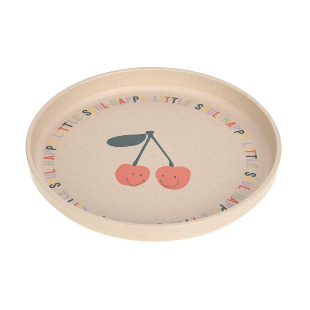 Lässig BABIES Plate PP/Cellulose Happy Fruits cherry