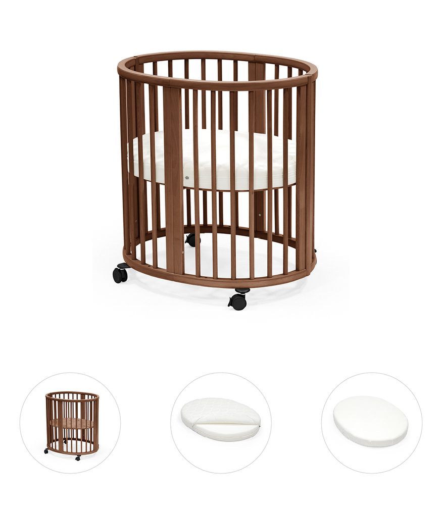 Levně STOKKE® Sleepi™ Mini V3 + matrace + prostěradlo - Warm Brown