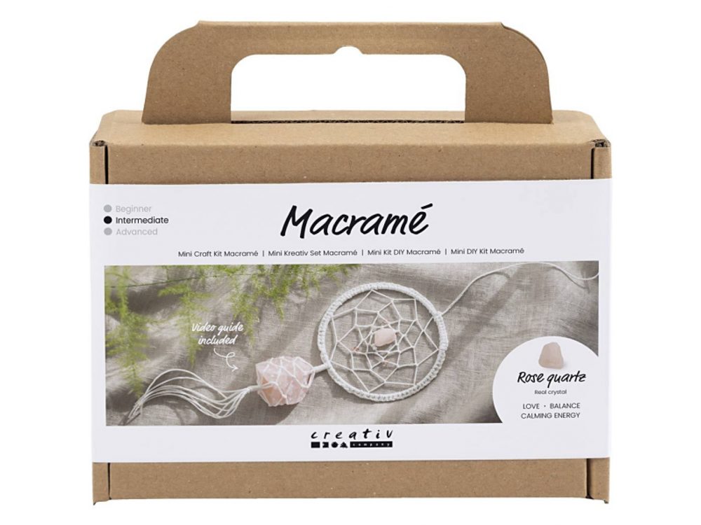 Creative Sada macramé LAPAČ SNŮ S RŮŽENÍNEM