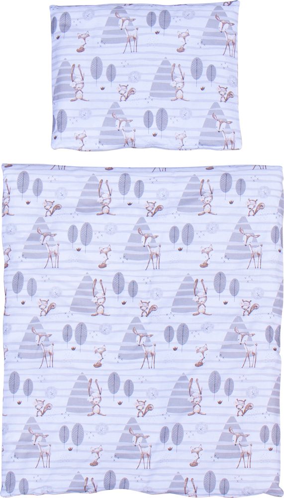 Scarlett Set peřinka a polštař do kočárku Scarlett Srneček šedá