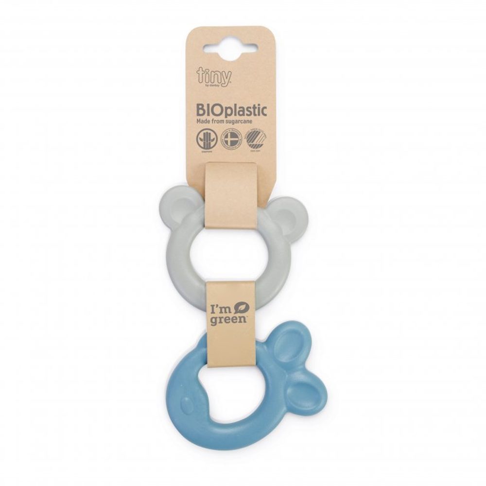 Dantoy Tiny Bio plastová kousátka Blue 2ks 0m+ - Tiny Bio plastová kousátka Blue 2ks 0m+