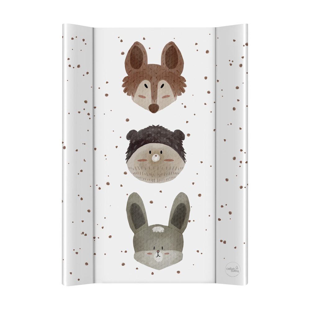 CEBA BABY Podložka přebalovací 2-hranná s pevnou deskou (50x70) Basic - Cute Animals