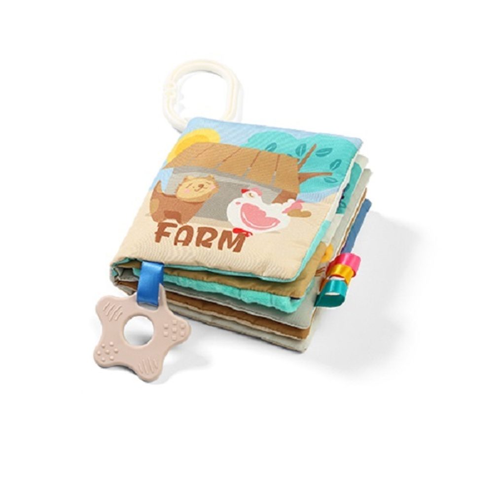 Levně BABYONO Knížka senzorická Farm 0m+ - BABYONO Knížka senzorická Farm 0m+