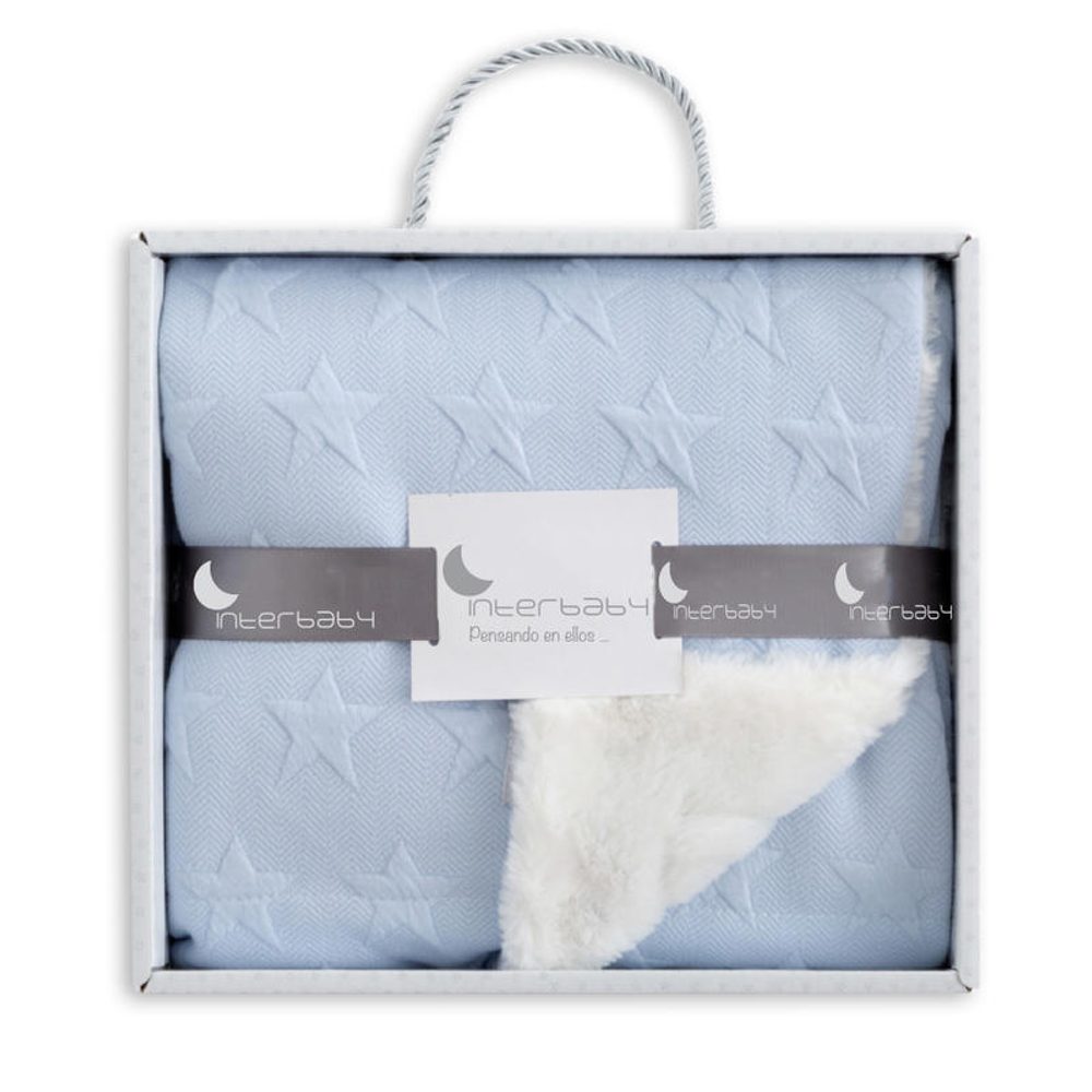 Interbaby DEKA HVĚZDIČKY & BERÁNEK 80x110 MODRÁ