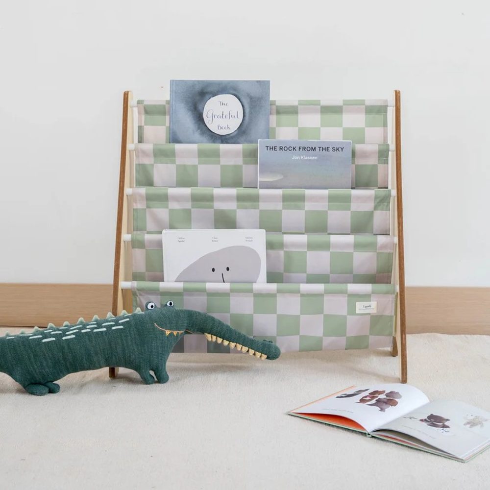 3 SPROUTS Stojan na knížky Recycled Checkerboard/Green (obrázek 4)