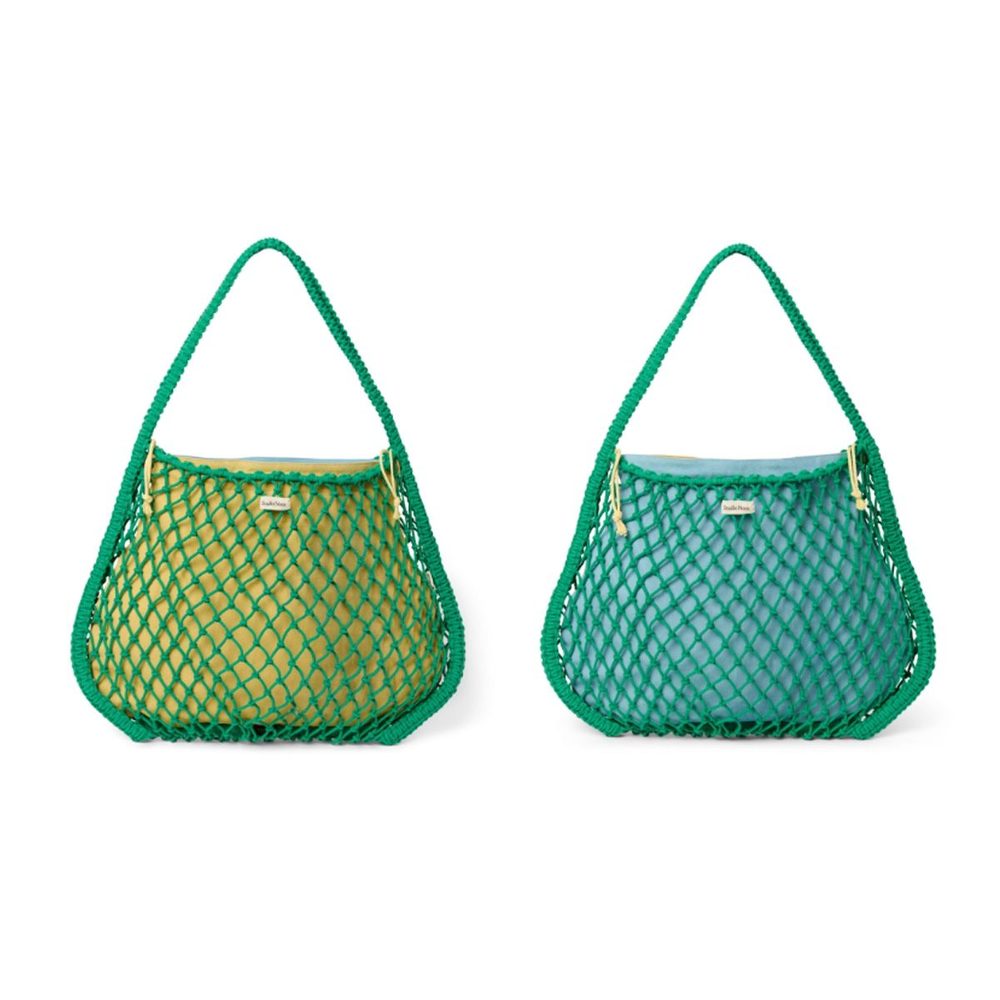 Studio Noos MACRAME MOM BAG Green & Blue Yellow