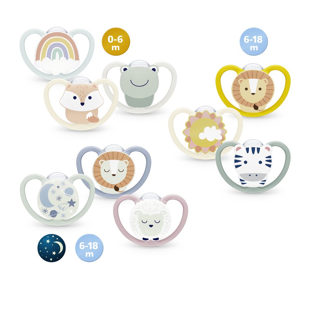 NUK Dudlík Space (0-6 m.) - duha