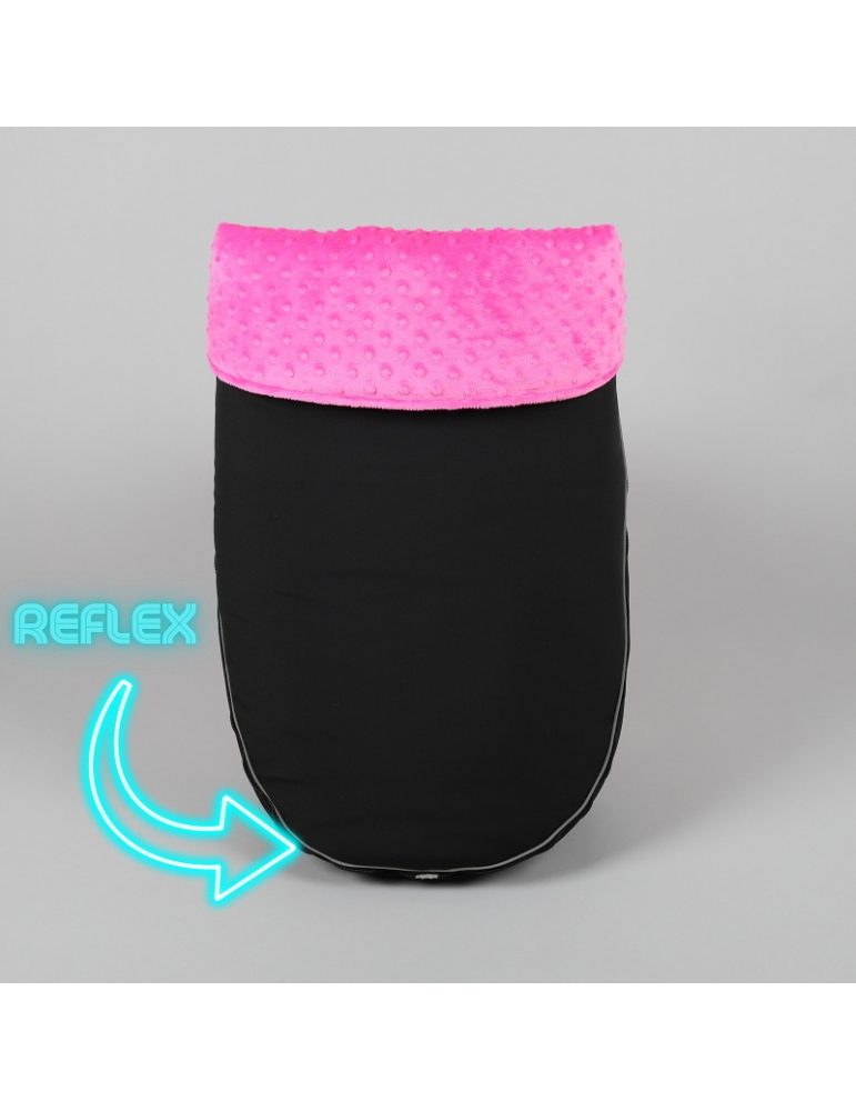 Nánožník černý + fuchsiová REFLEX