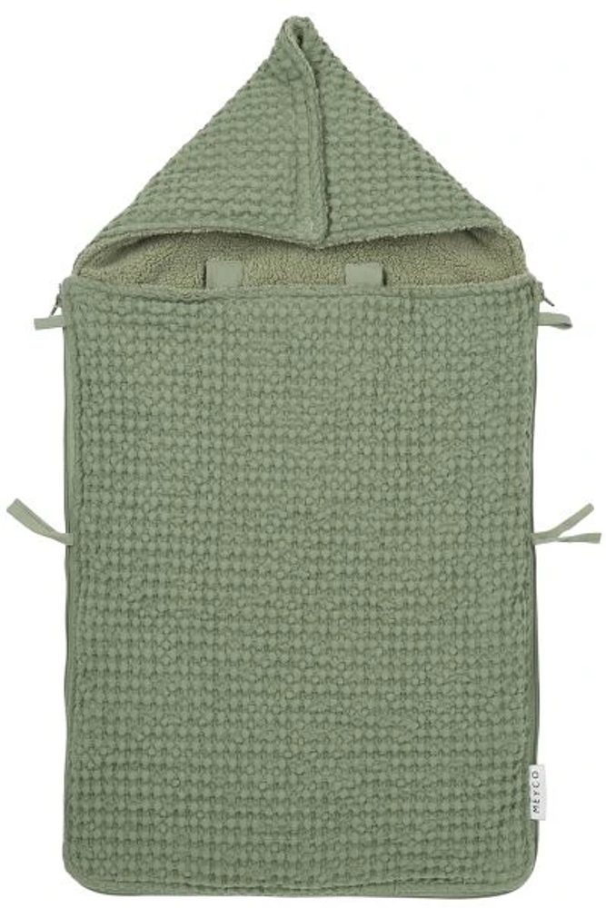 Meyco Fusak Waffle Teddy - Olive Green