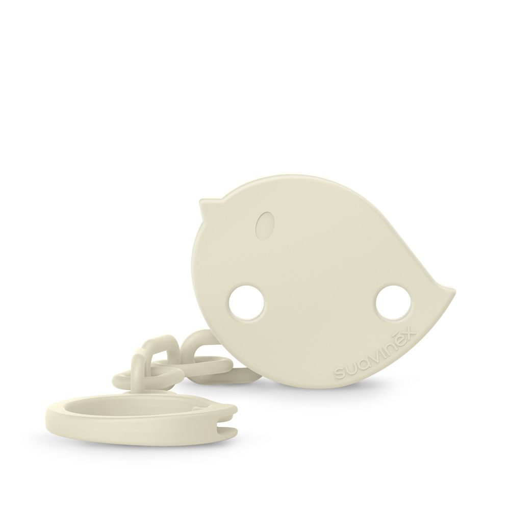 Suavinex klip na dudlík BIRDIES - krémový