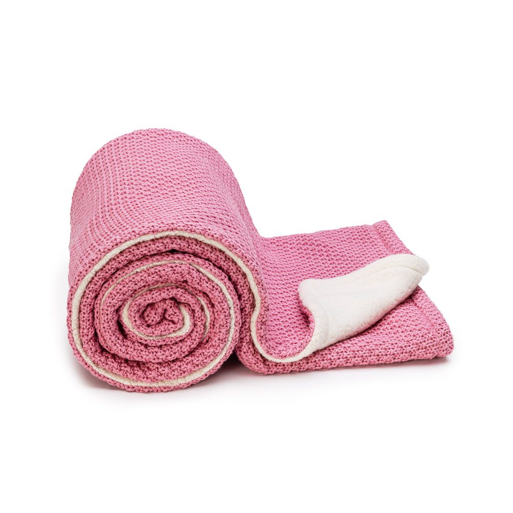 Levně ESECO Pletená deka WARM 80x100cm - raspberry