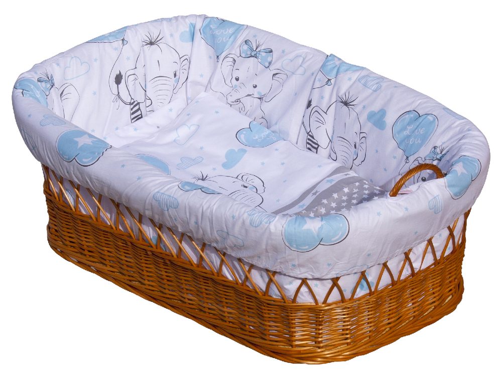 Scarlett 6-dílná souprava Gusto do proutěného koše modrá