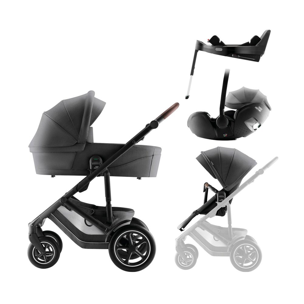 BRITAX-RÖMER Set kočárek Smile 5Z + hluboká korba + autosedačka Baby-Safe PRO + Vario Base 5Z Style