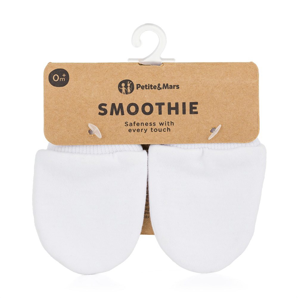 Petite&Mars Rukavičky kojenecké Smoothie - Infinity White