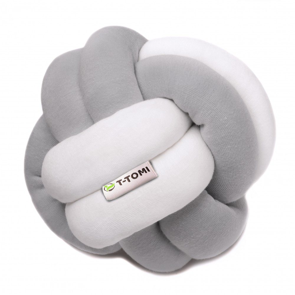 T-Tomi Pletený míček - white + grey