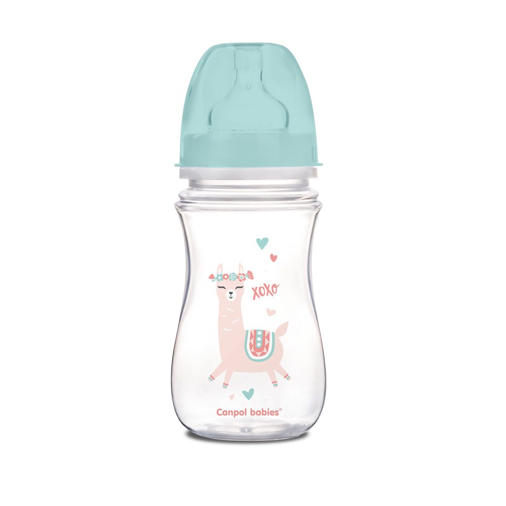 Canpol babies Láhev se širokým hrdlem EXOTIC ANIMALS 240ml - zelená