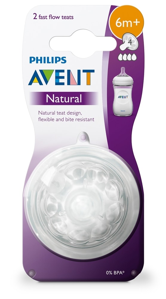 Philips AVENT Dudlík NATURAL rychlý průtok 2ks