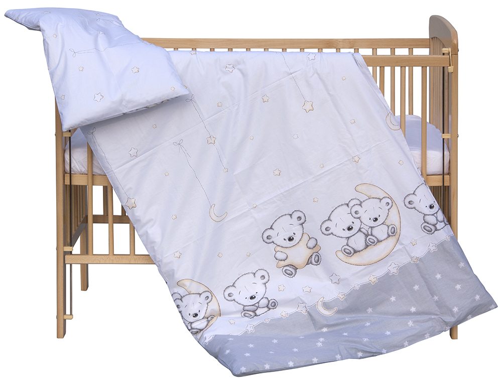 Scarlett Souprava do postýlky 2-dílná Toro šedá 90x120cm