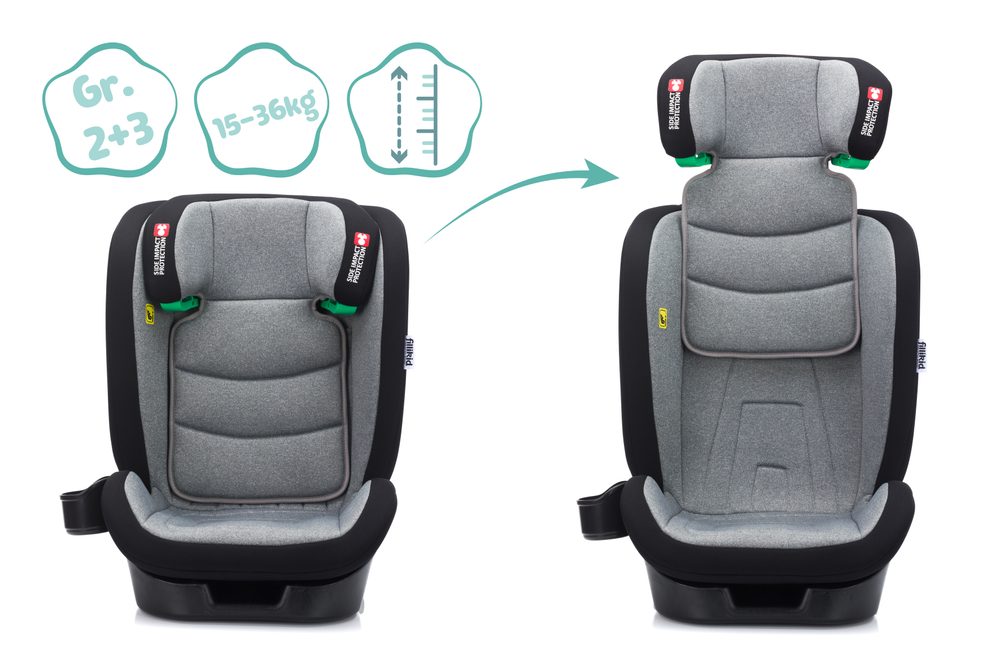 Fillikid Autosedačka Eli Pro Isofix i-size 100-150 cm grey (obrázek 4)