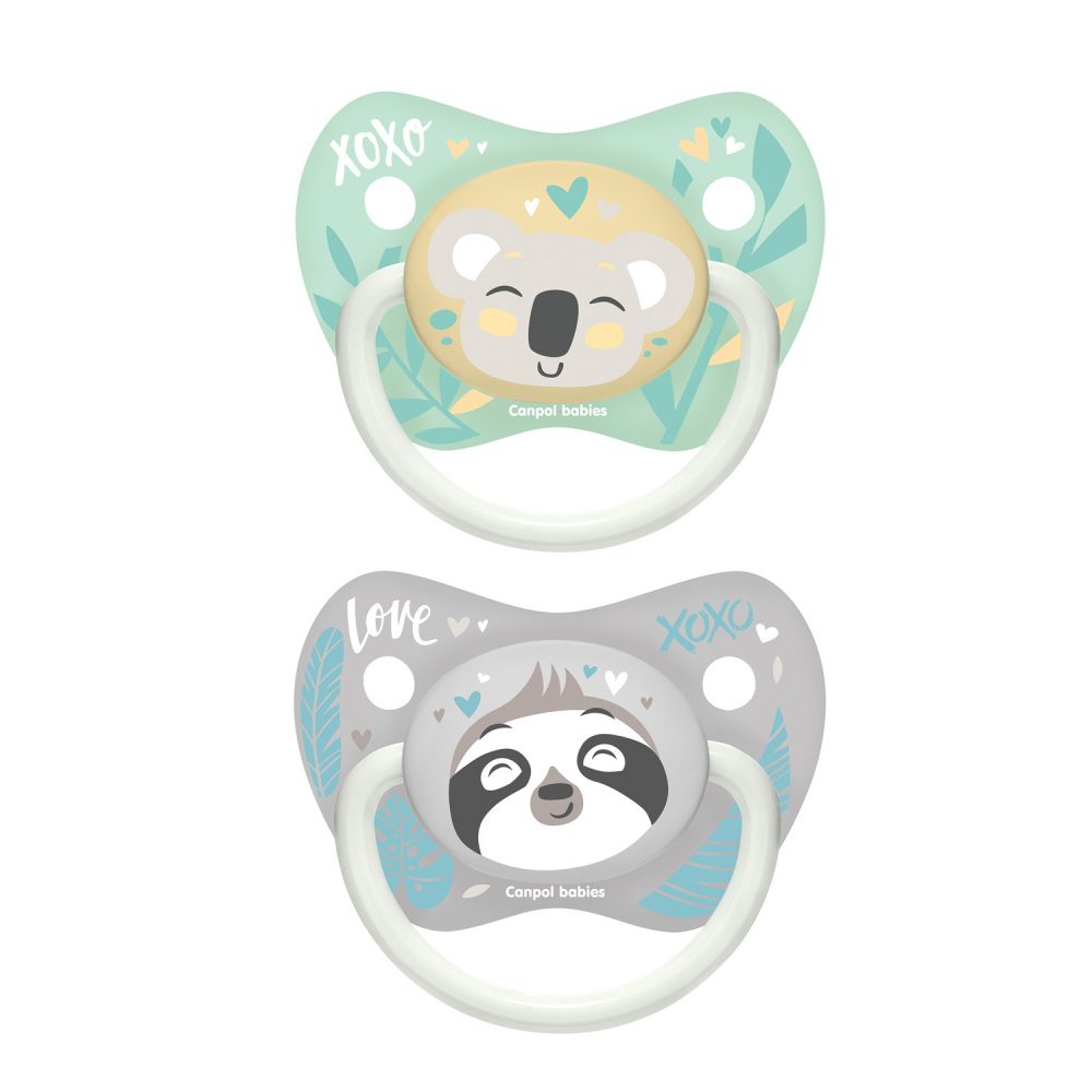 Sada silikonových anatomických dudlíků pro děti 18m+ EXOTIC ANIMALS