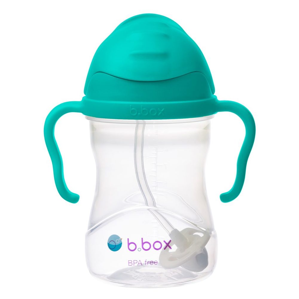 b.box Hrneček s brčkem 240ml - nefritově zelený