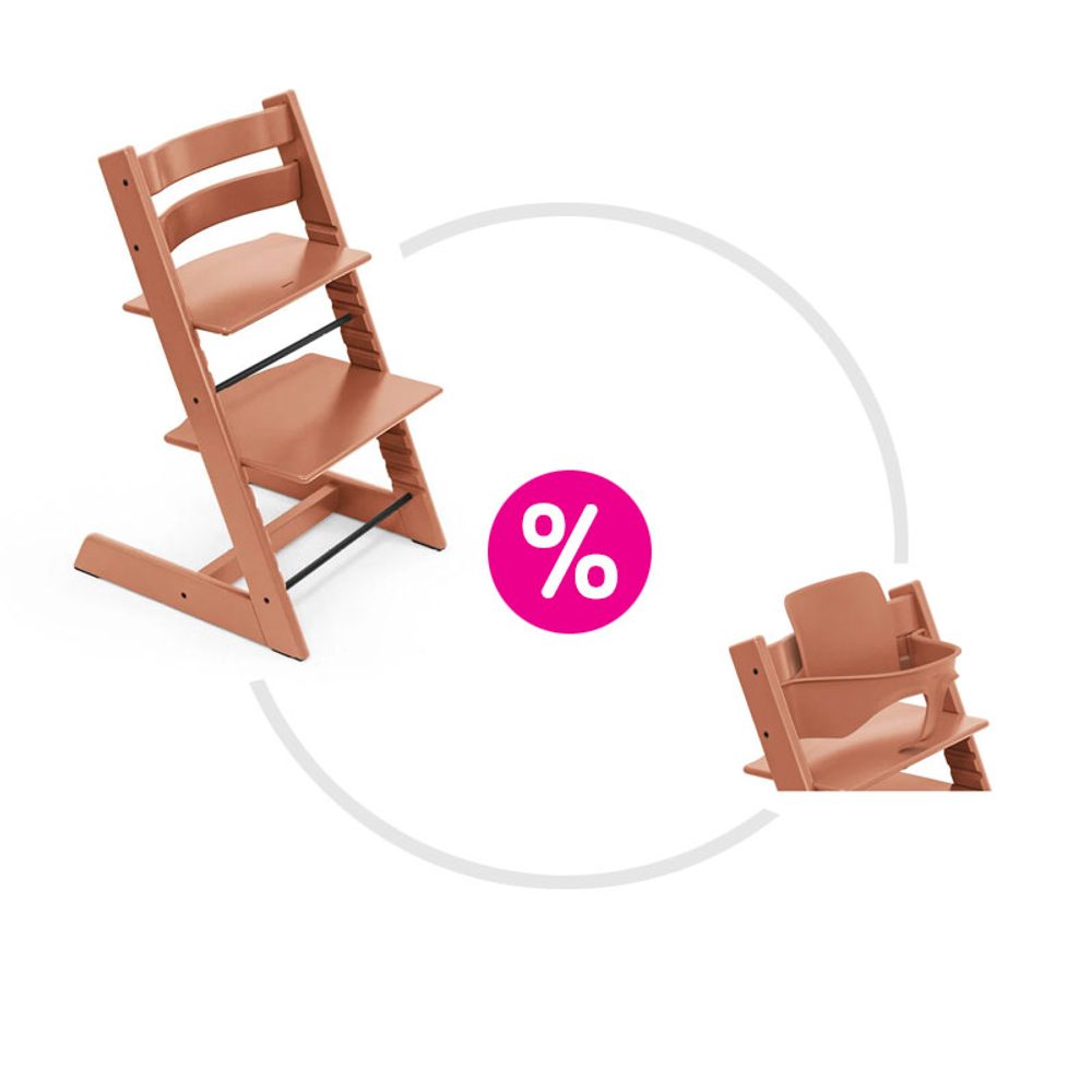 STOKKE® Tripp Trapp® + Baby set zvýhodněná sada - Terracota