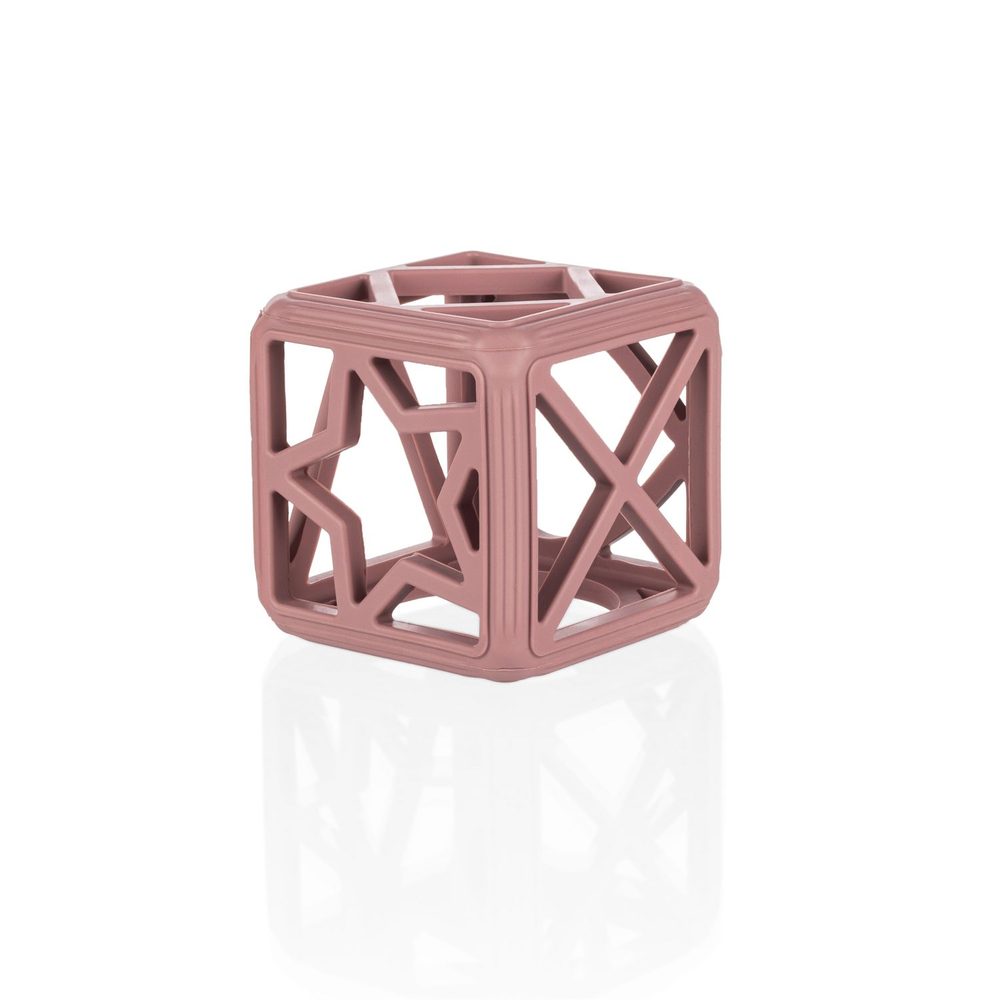 Zopa Silicone Teether Square kousátko 0 m+ Old Pink 1 ks