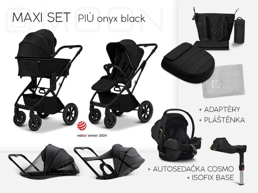Moon PIÚ Maxi set Black chrome - ONYX BLACK
