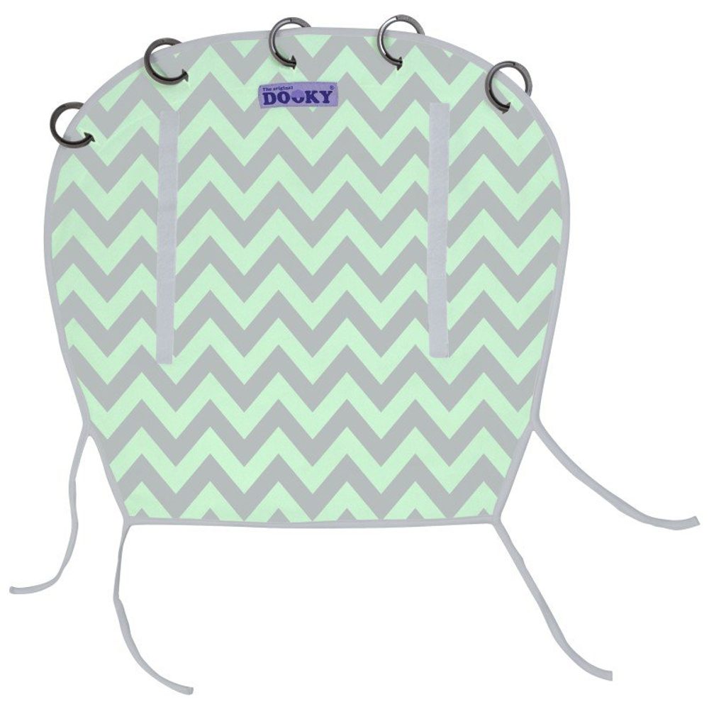 Dooky clona Reversible Mint/Grey Chevron - autosedačky