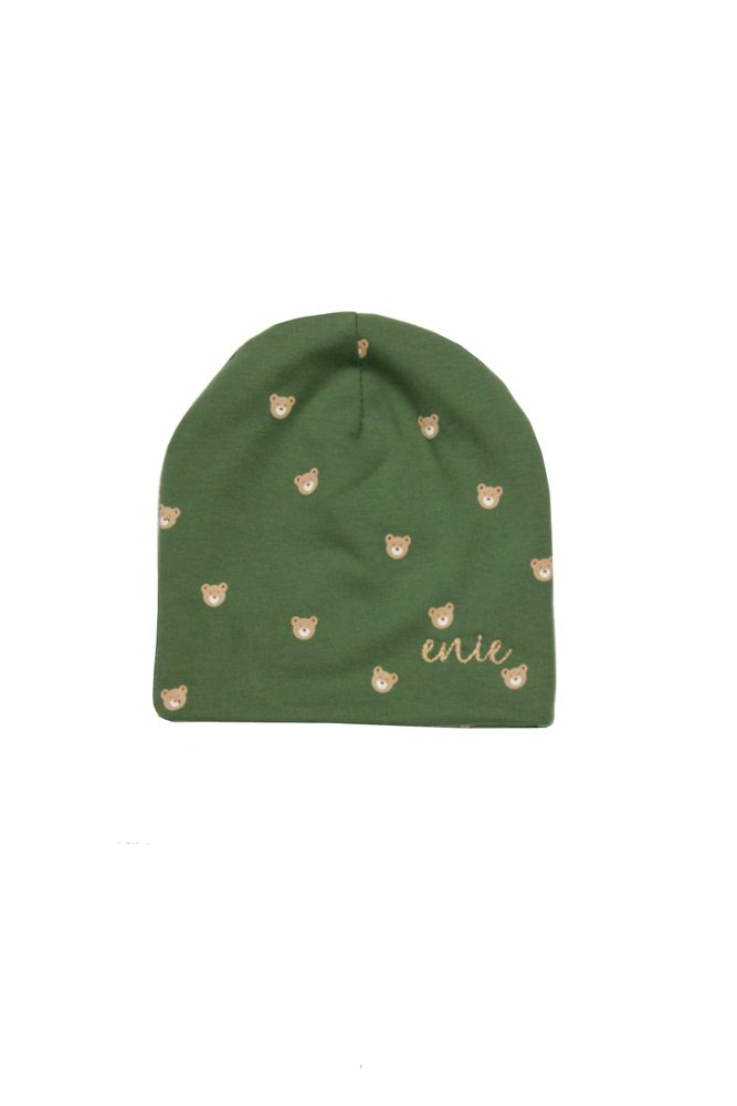 enie baby Dětská čepice 1-3m Bears green