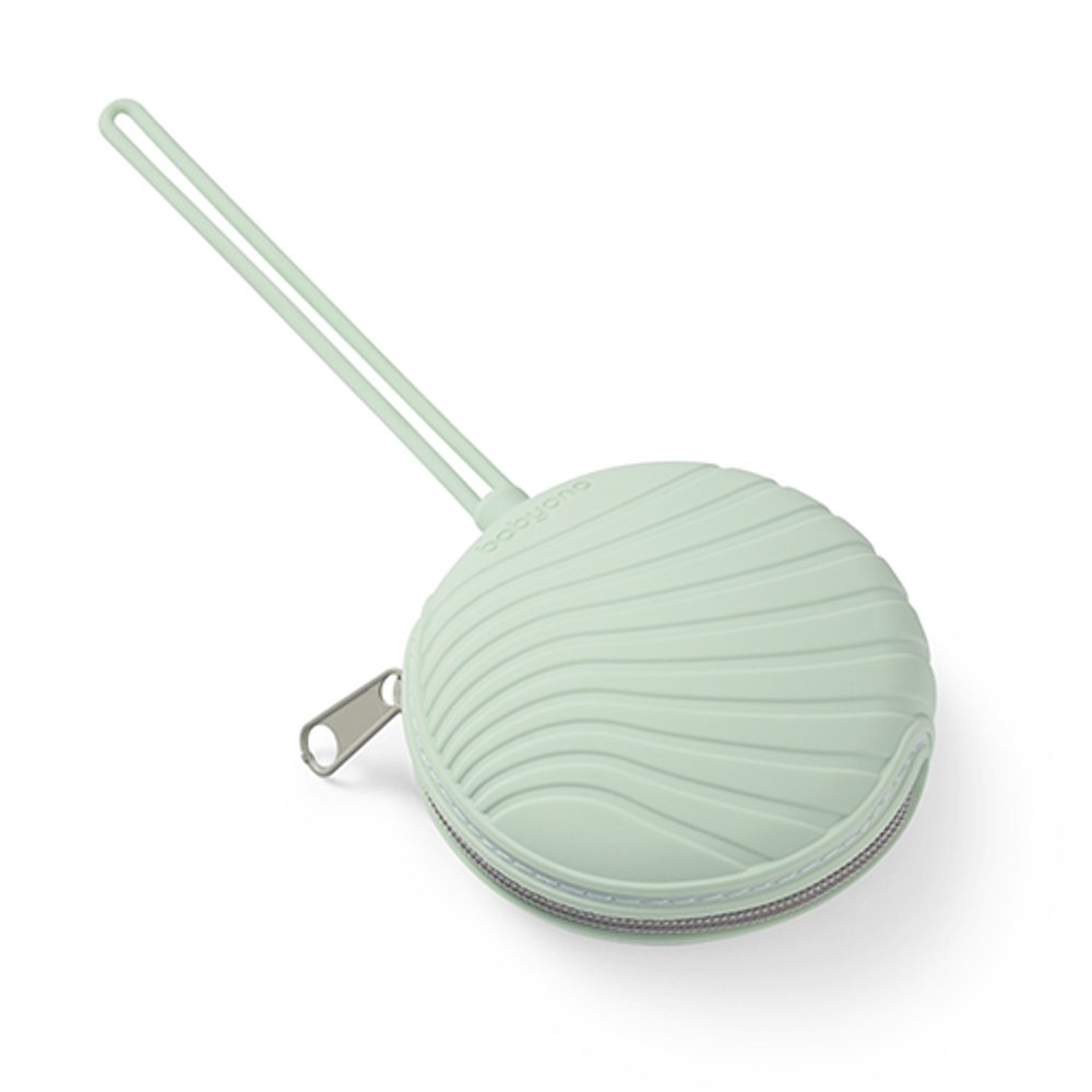 BABYONO Pouzdro na dudlík silikonové béžové 0m+ - BABYONO Pouzdro na dudlík silikonové mintové 0m+
