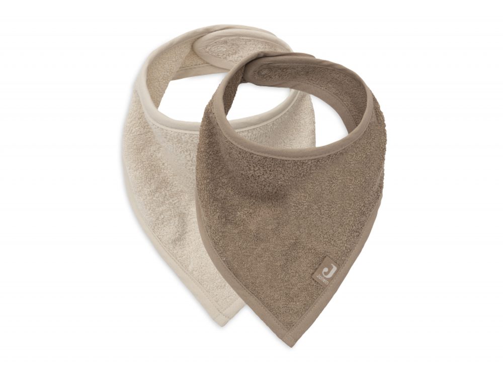 Jollein Bryndáček bandana 2ks Sand / Milky Coffee
