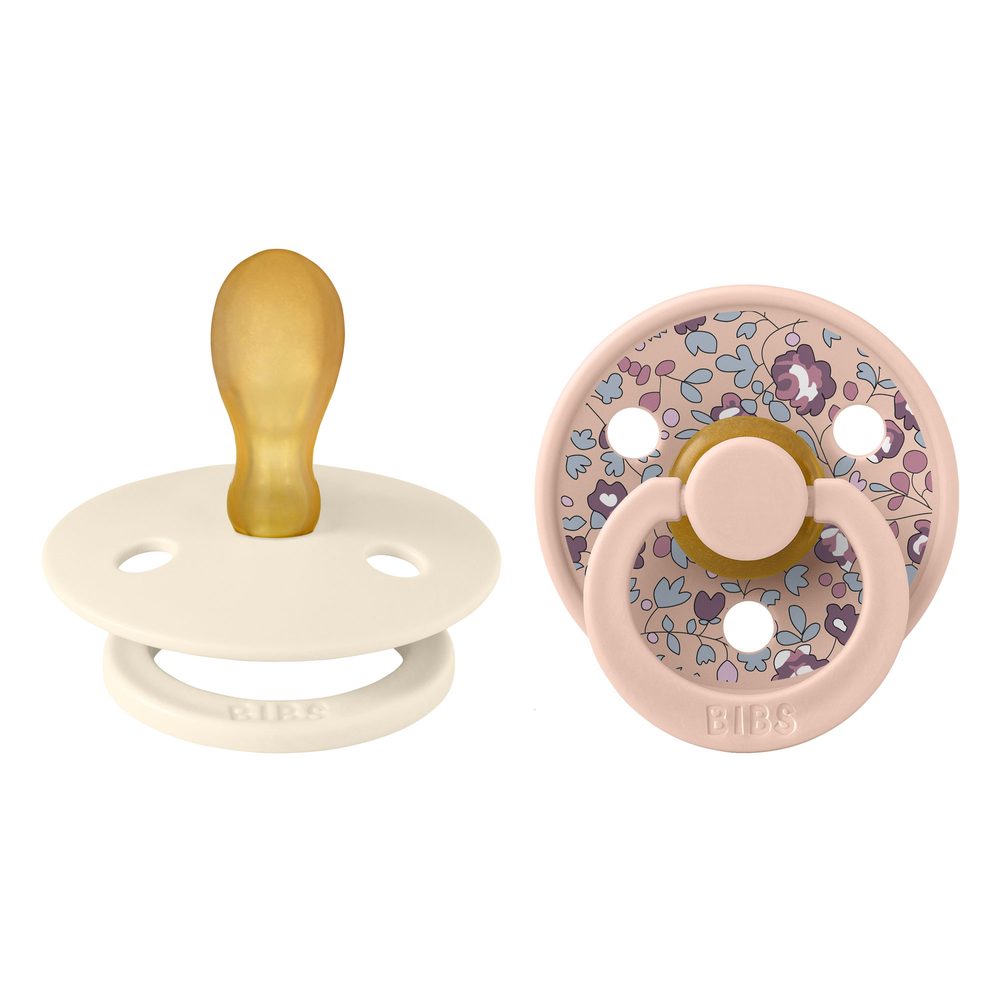 BIBS x LIBERTY Colour symetrické dudlíky z přírodního kaučuku 2ks vel. 2 - Ivory / Blush