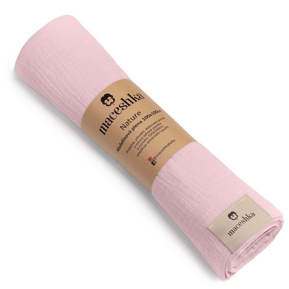 Maceshka Mušelínová plena Nature - Rose Blush