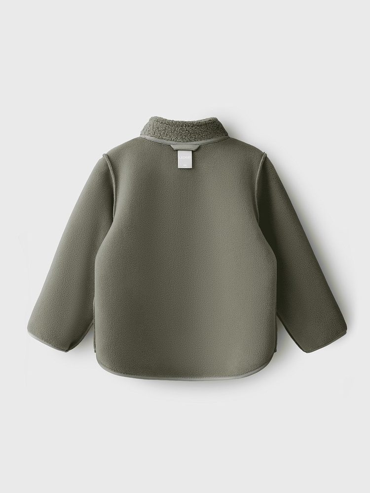 LEOKID Fleecová bunda Theo Vetiver Green vel. 104 (obrázek 4)