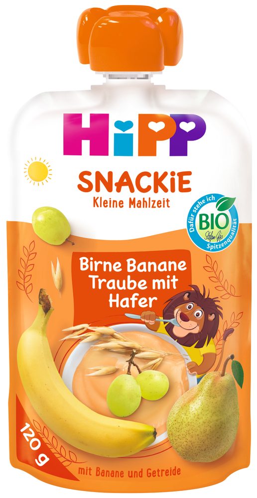 HiPP BIO Snackie Hruška-Banán-Bíle hrozno-Oves