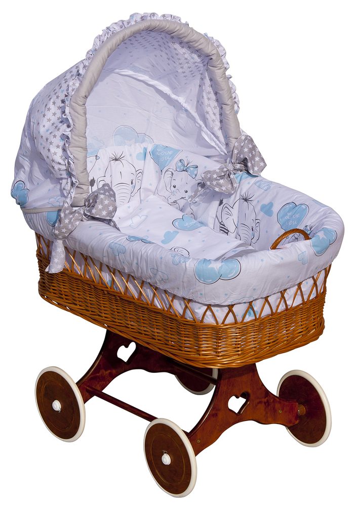 Scarlett Boudička k proutěnému koši Gusto modrá