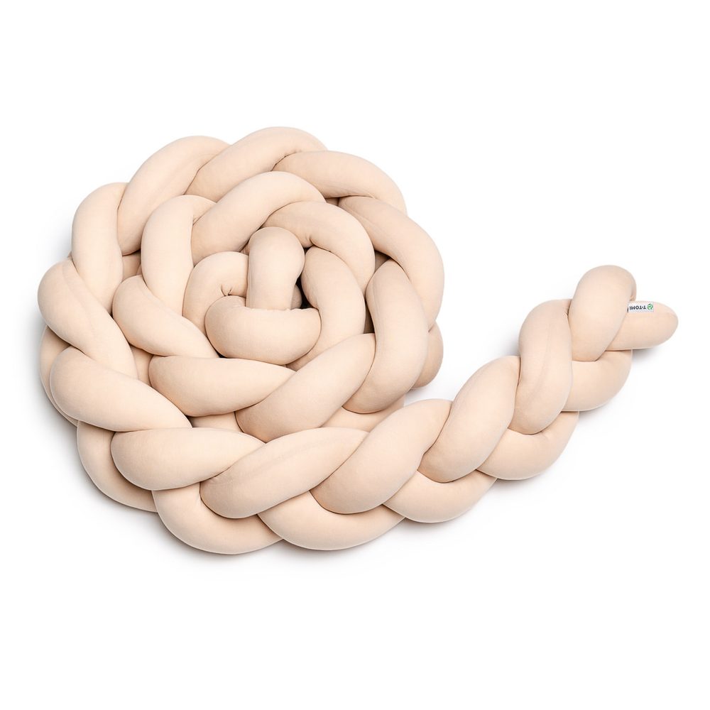 Levně T-Tomi Pletený mantinel 360 cm - beige