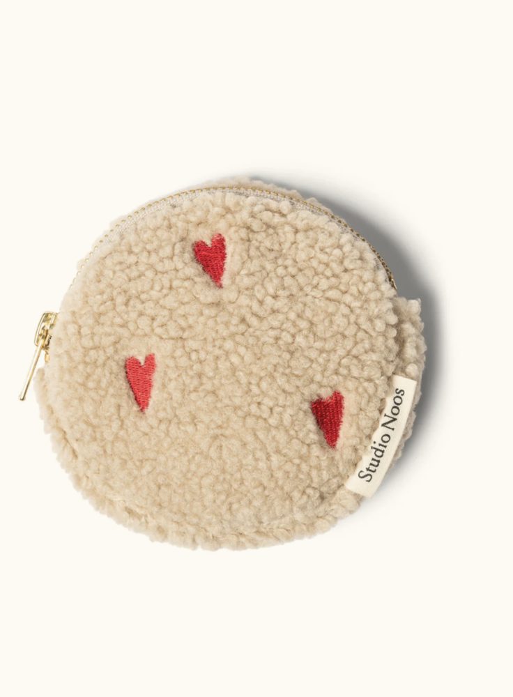 Studio Noos Teddy Hearts WALLET peněženka Ecru Hearts