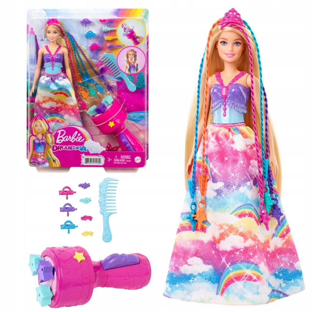 Mattel Barbie Barbie princezna s barevnými vlasy herní set - Mattel Barbie  - Panenky - Malvík.sk - kočárky pro malé i větší
